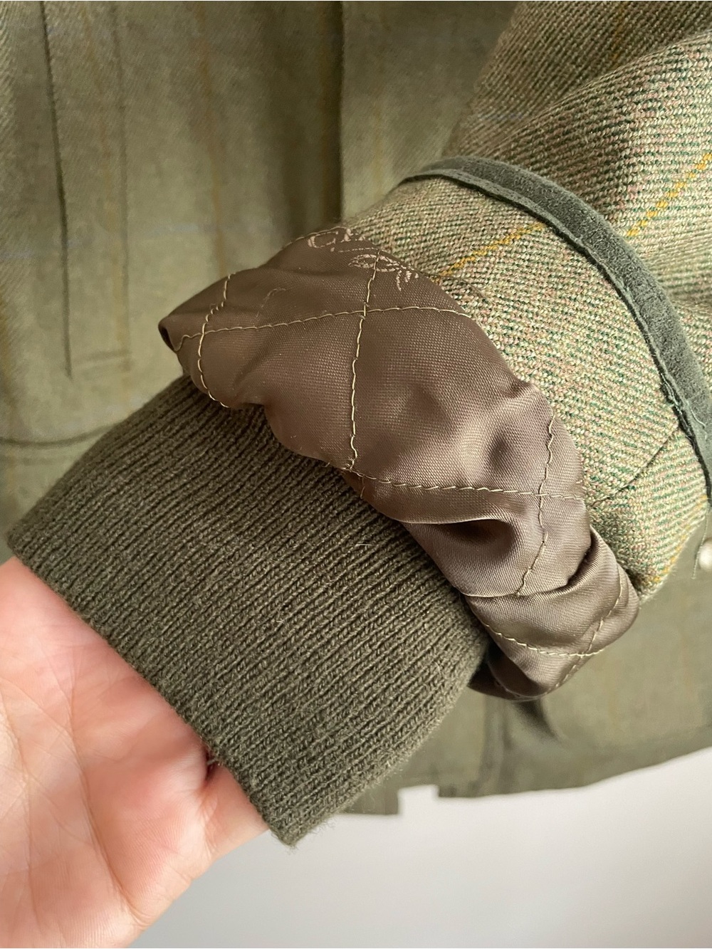 Chrysalis Chiltern Wool Field Coat Olive W/ Purple Lining Men’s Med - Picture 11 of 16